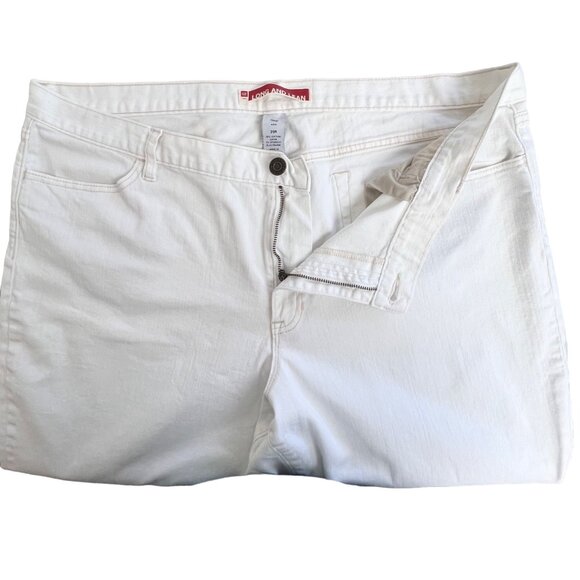 Womens Gap Long And Lean White Denim Jeans Size 20R Boot Cut - Picture 5 of 12